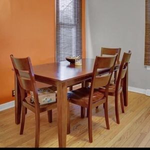 Brown cherry oak table